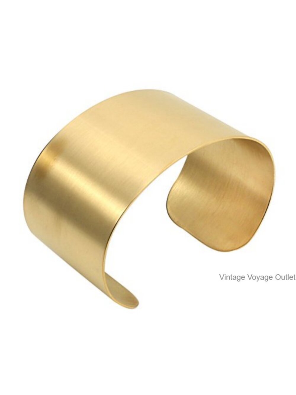 Wide Grooved Cuff Bangle Stainless Steel Shiny Punk Bracelet Adjustable
